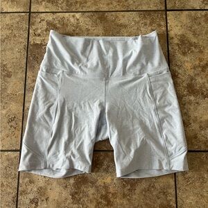 Dusty Blue biker shorts with pockets! Size L